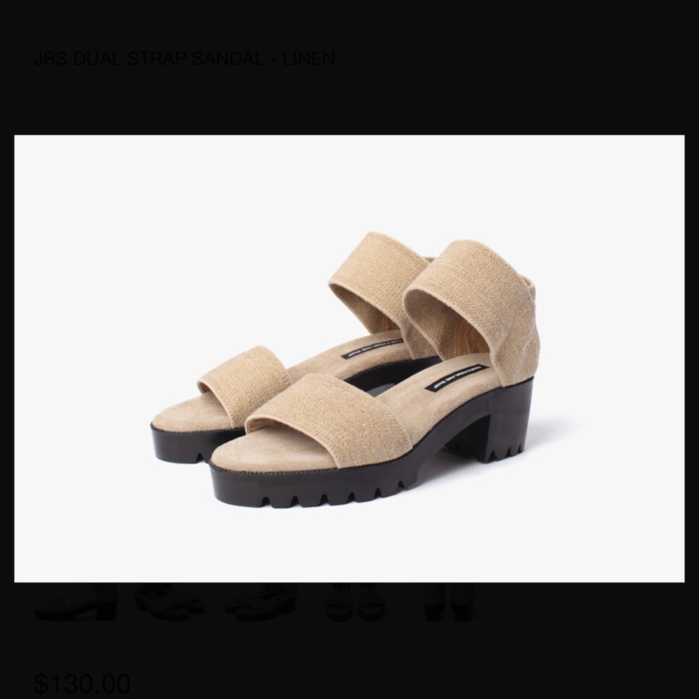 James Rowland Shop Dual Strap Sandal - Linen, 11